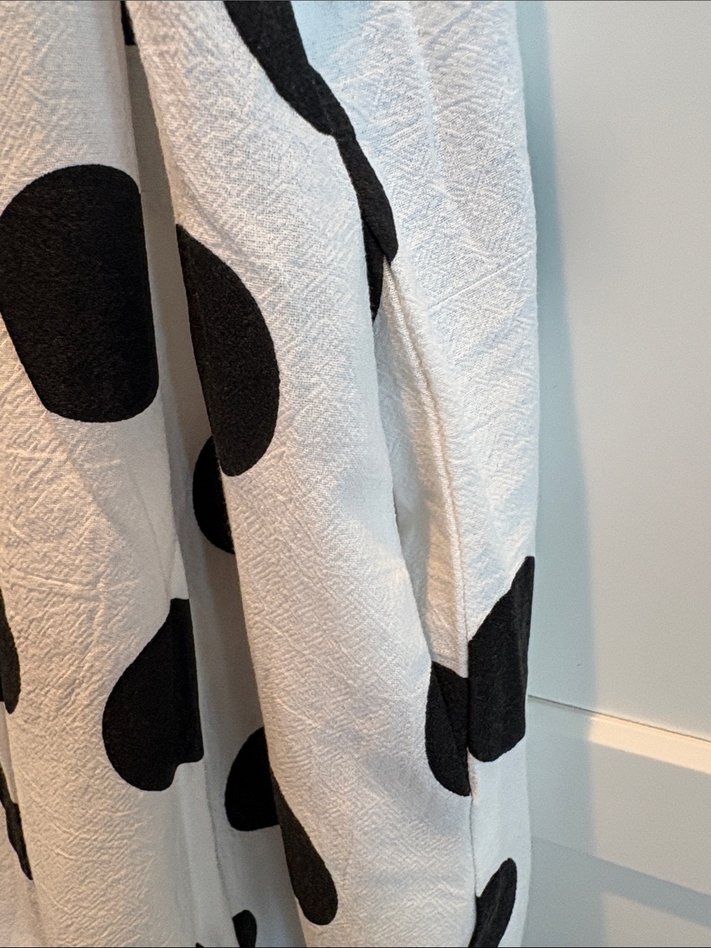 Tabitha Brown Maxi Dress - Black & White Polka Dot Spaghetti Strap - Picture 3 of 10